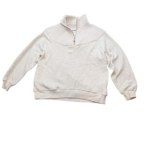 Women's Cream Quarter-Zip Sweater